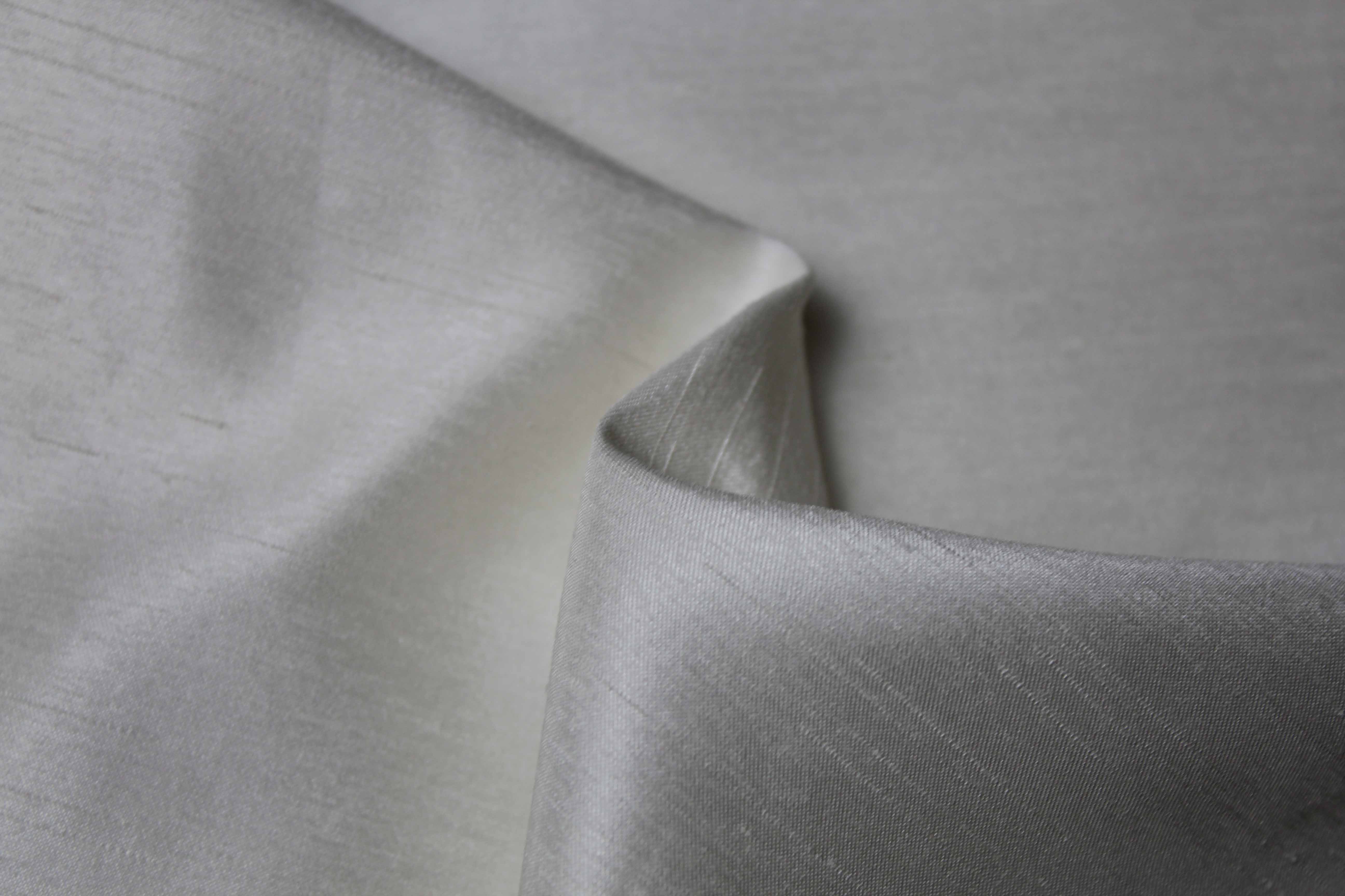 SATIN BACK SHANTUNG - IVORY (NARROW WIDTH)